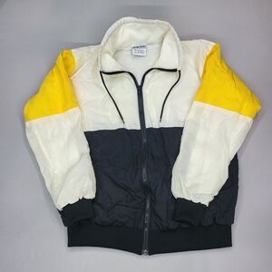 Acer Colorblock Puffer Jacket — Yellow, White & Black